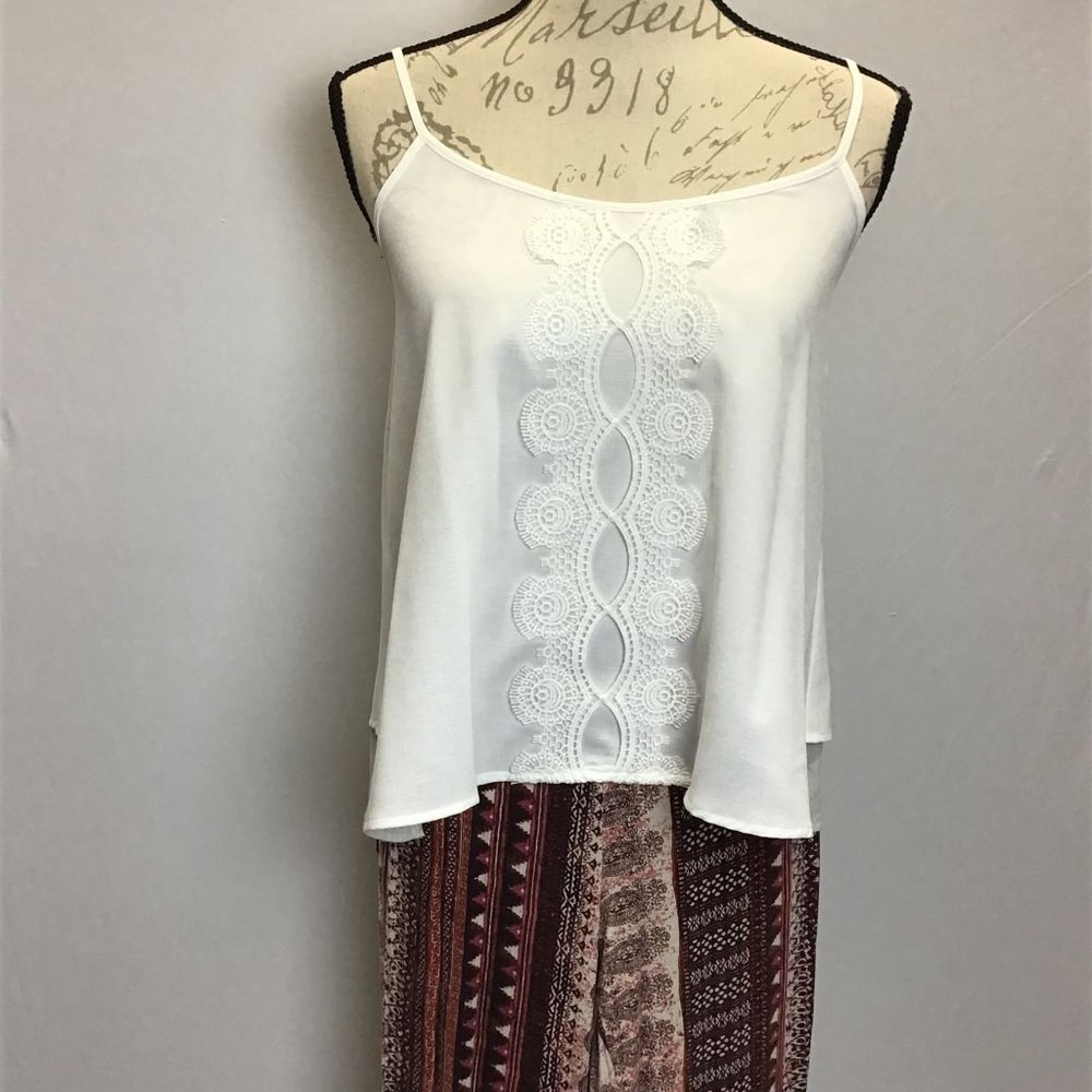 Embroidered Layered Tank